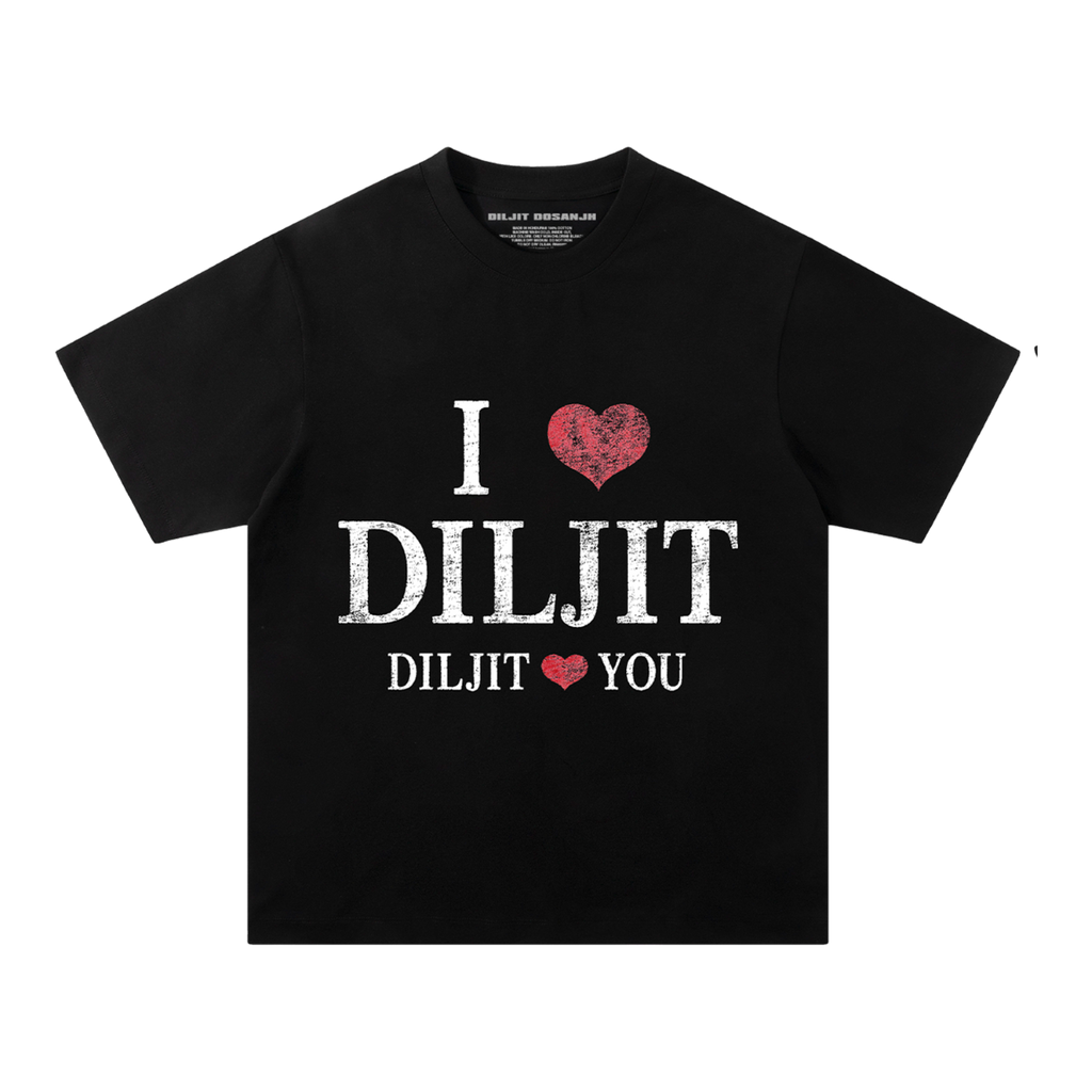 I LOVE DILJIT TEE (BLACK) ONLINE EXCLUSIVE EU