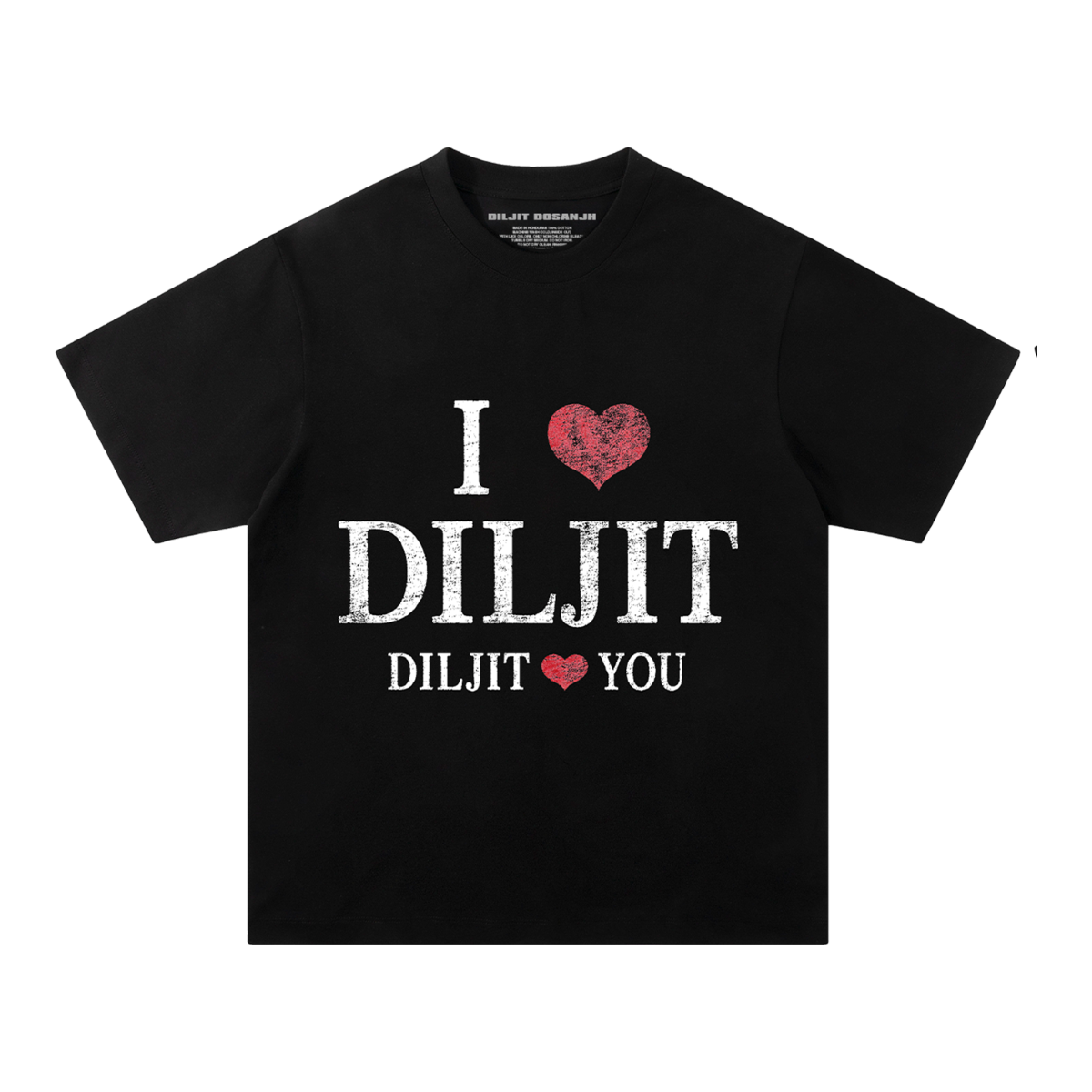 I LOVE DILJIT TEE (BLACK) ONLINE EXCLUSIVE