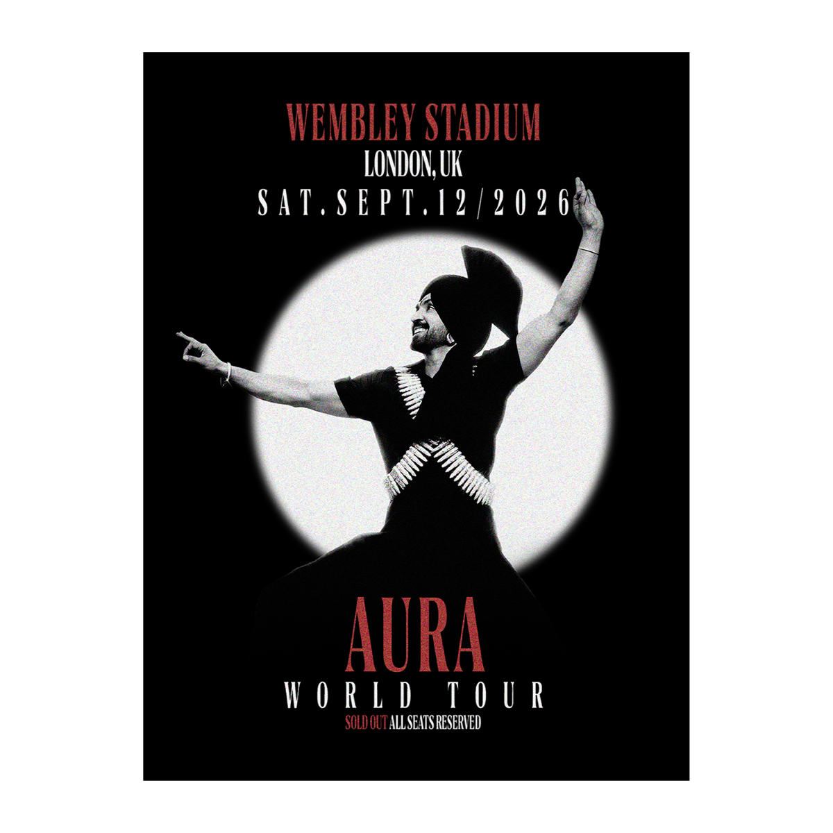 AURA TOUR WEMBLEY STADIUM 12TH SEPTEMBER POSTER V.1