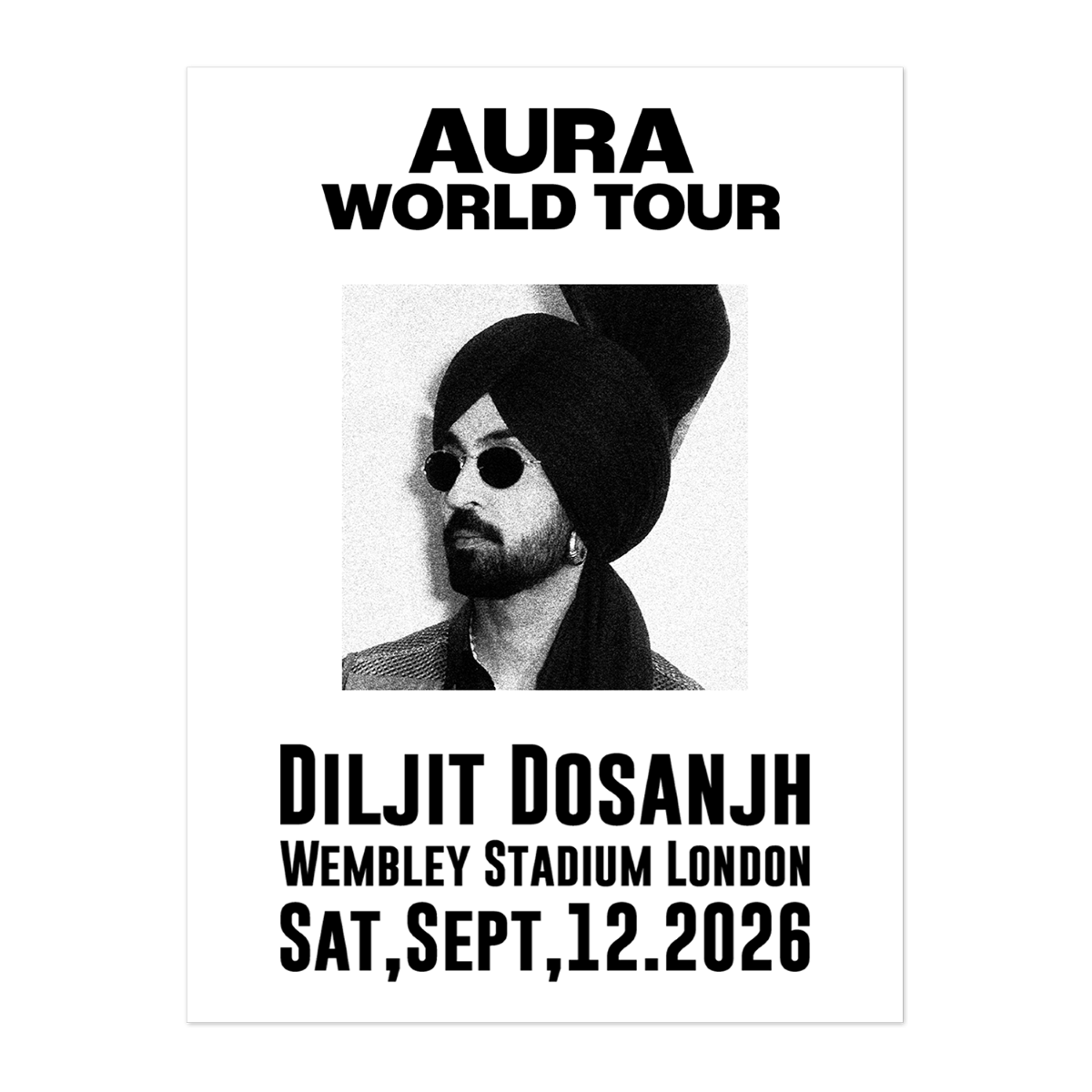 AURA TOUR WEMBLEY STADIUM 12TH SEPTEMBER POSTER V.2