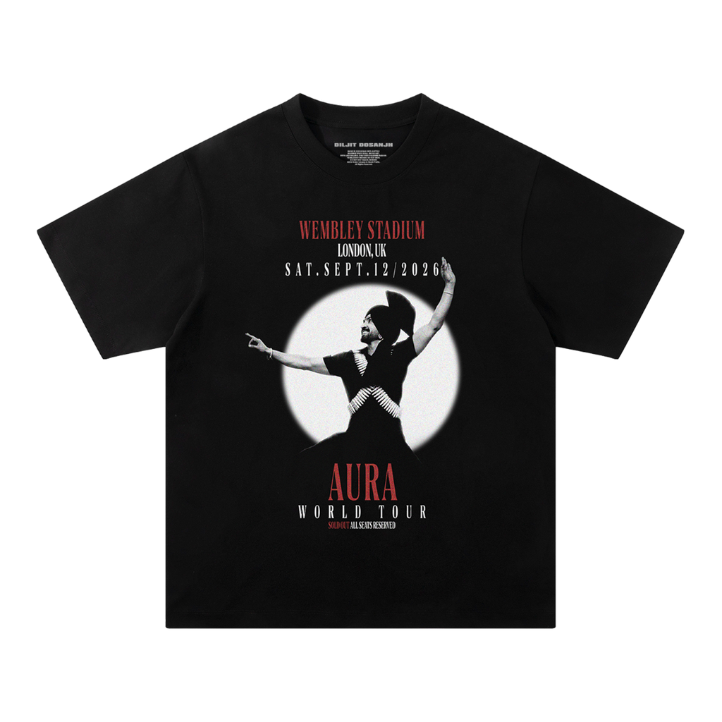 AURA TOUR WEMBLEY STADIUM 12TH SEPTEMBER T-SHIRT (BLACK) (EU)