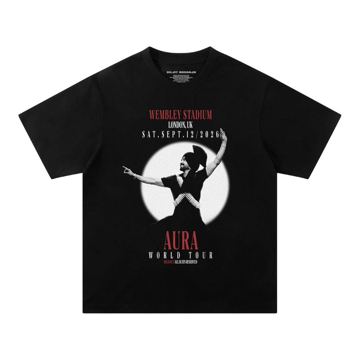 AURA TOUR WEMBLEY STADIUM 12TH SEPTEMBER T-SHIRT (BLACK)
