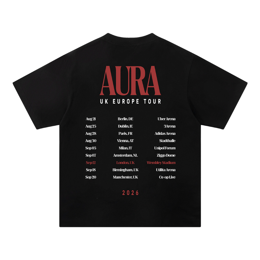 AURA TOUR WEMBLEY STADIUM 12TH SEPTEMBER T-SHIRT (BLACK) (EU)