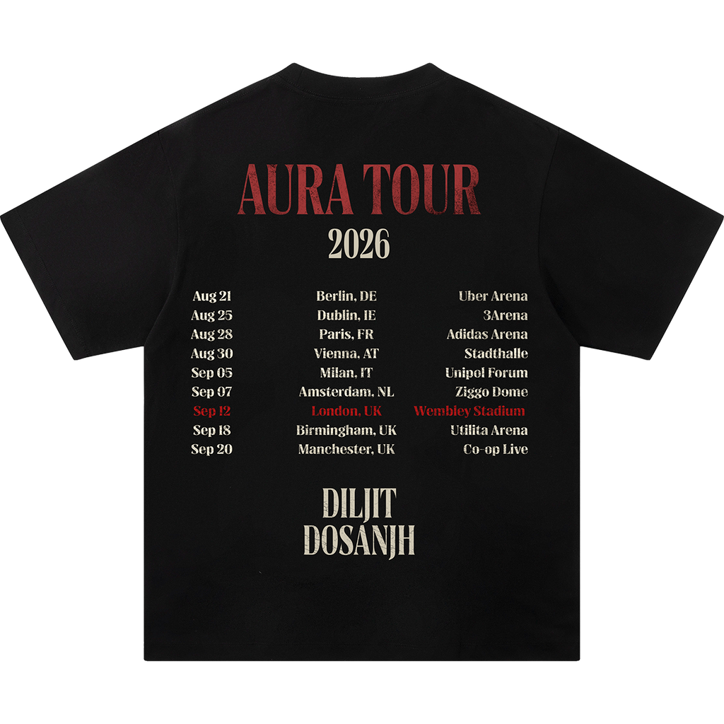 AURA TOUR BLACK T-SHIRT EU