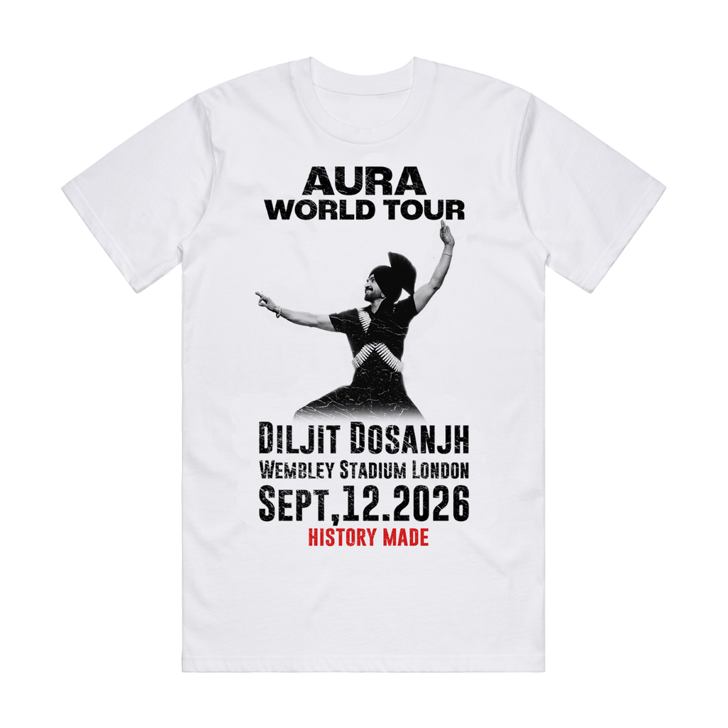 AURA TOUR WEMBLEY 12TH SEPTEMBER T-SHIRT (WHITE) (EU)